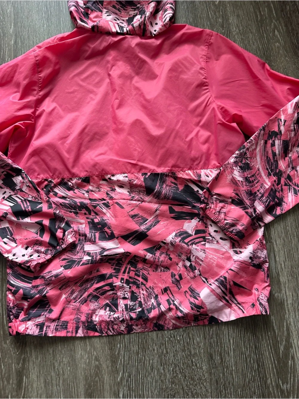The North Face Pink Patterned Hooded Lightweight Jacket Girls 14/16
